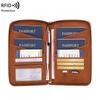 RFID Passport Holder 2025: Multifunctional Travel Document & Ticket Storage Bag with Long Zipper.