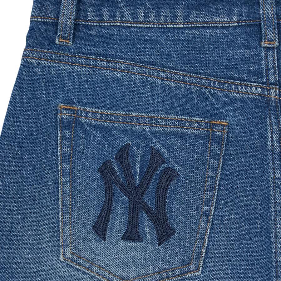 New MLB New York Yankees Denim Short Skirts Women's Blue 3FDSV0144-50INS