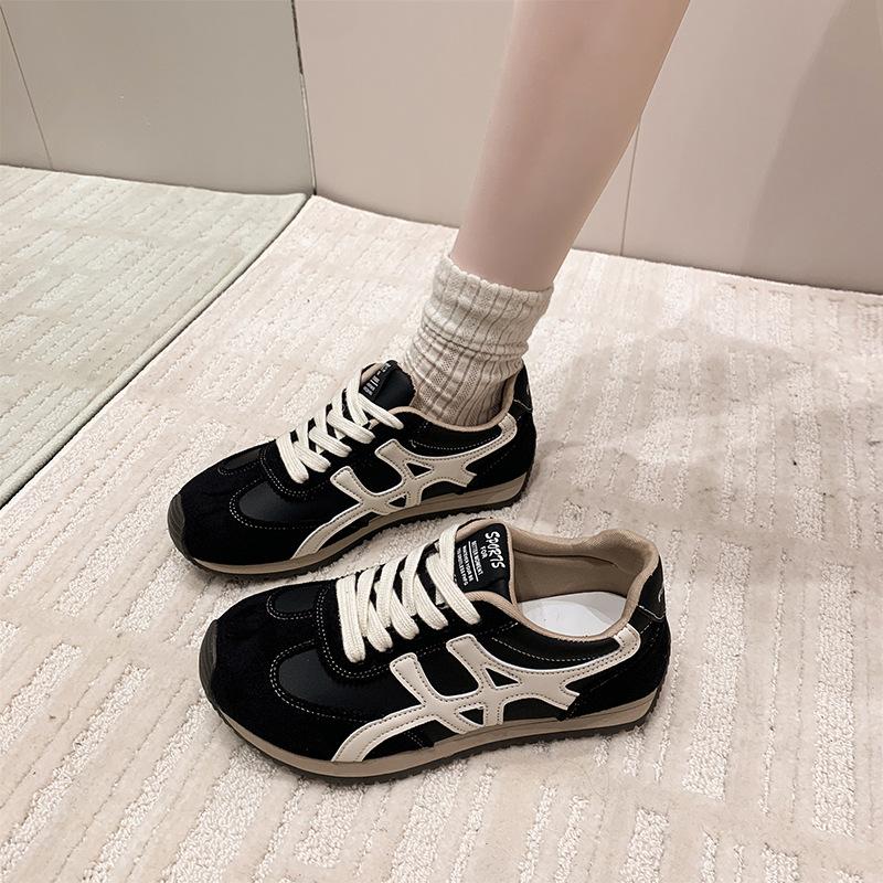 Leather Forrest Gump Shoes Women's 2025 New Autumn Fashion Versatile Casual Shoes Platform Heightening Sports Shoes Mesh Single Shoes