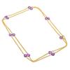 Amethyst Gemstone Handmade 925 Sterling Silver Jewelry Necklace 20" KJ-1264