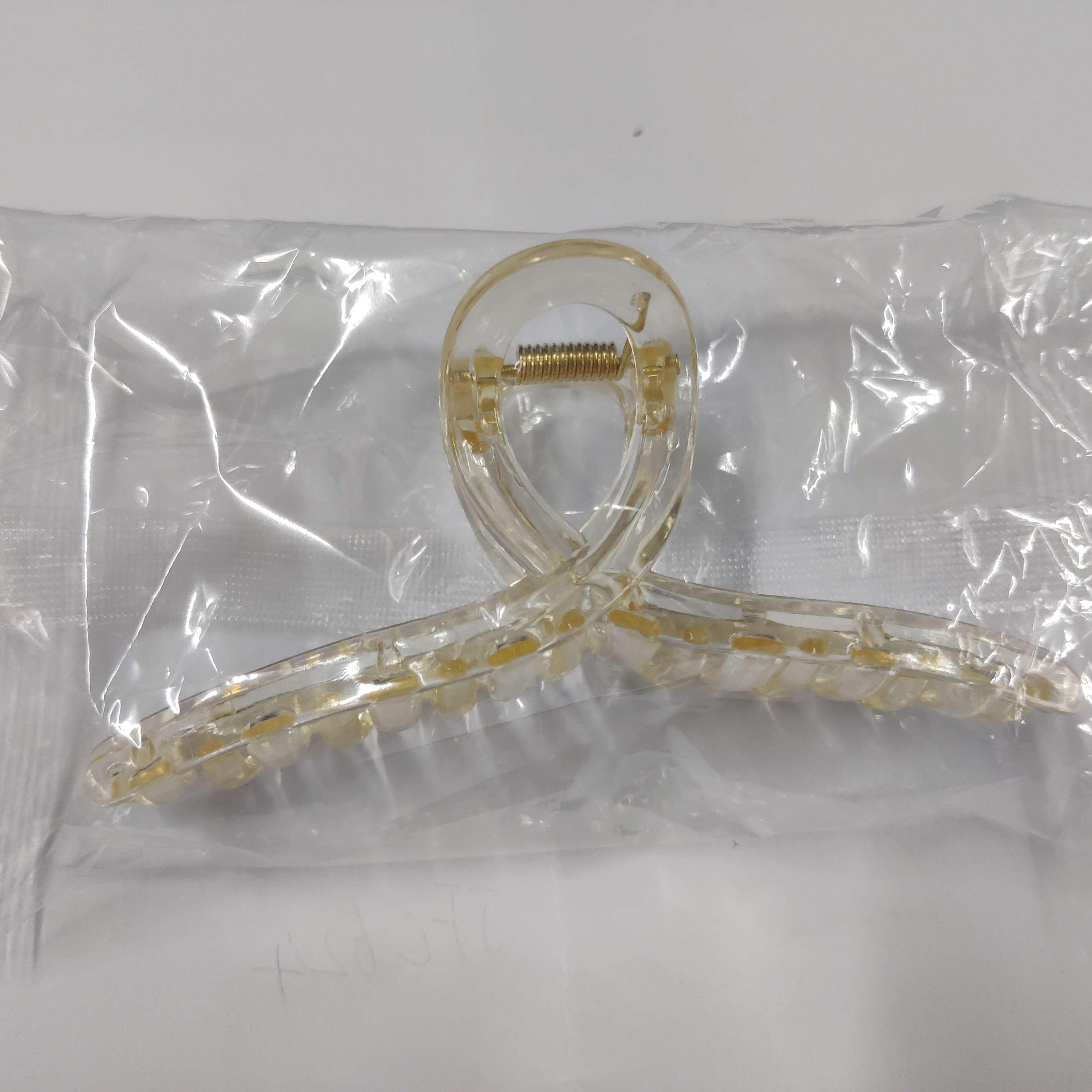 

Модные акриловые желейные простые большие заколки для волос для женщин, дамские заколки для волос, аксессуары для волос, крабовые зажимы для ванны, головные уборы 11cm шампанского