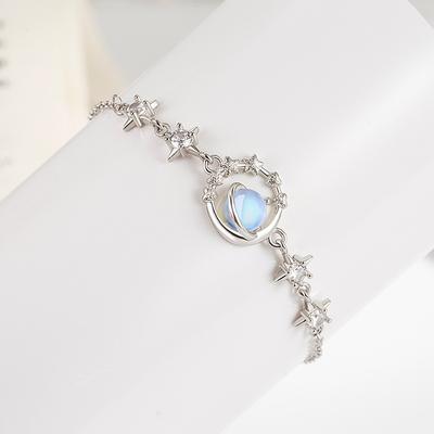Fashion Ladies Crystal Star Moon Bracelet Jewelry