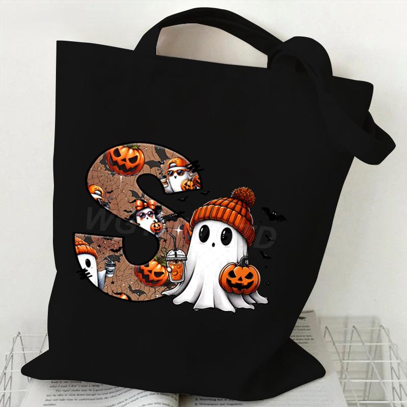 26 Letters Personalized Printing Trend Handbag Commuter Shoulder Bag Canvas Bag