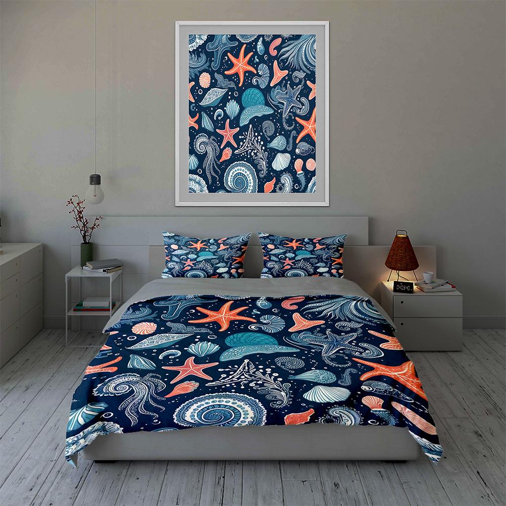 Underwater Marine Design. Bedding Duvet Cover Sets Duvet Covers Pillowcases Gifts (1 * Duvet Cover 2 * Pillowcases, Without Duvet Insert)