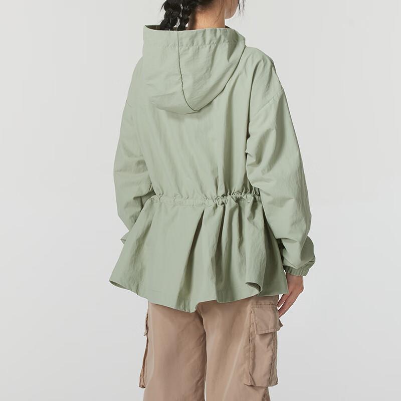 Nike Oversized Hooded Zipper Solid Jacket Women Jackets Green FN3670-370