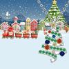 Huitan Novel Christmas Tree Pendant Necklace for Women Elegant Colorful Cubic Zirconia Fashion Xmas Festival Party Chic JewelryGood product