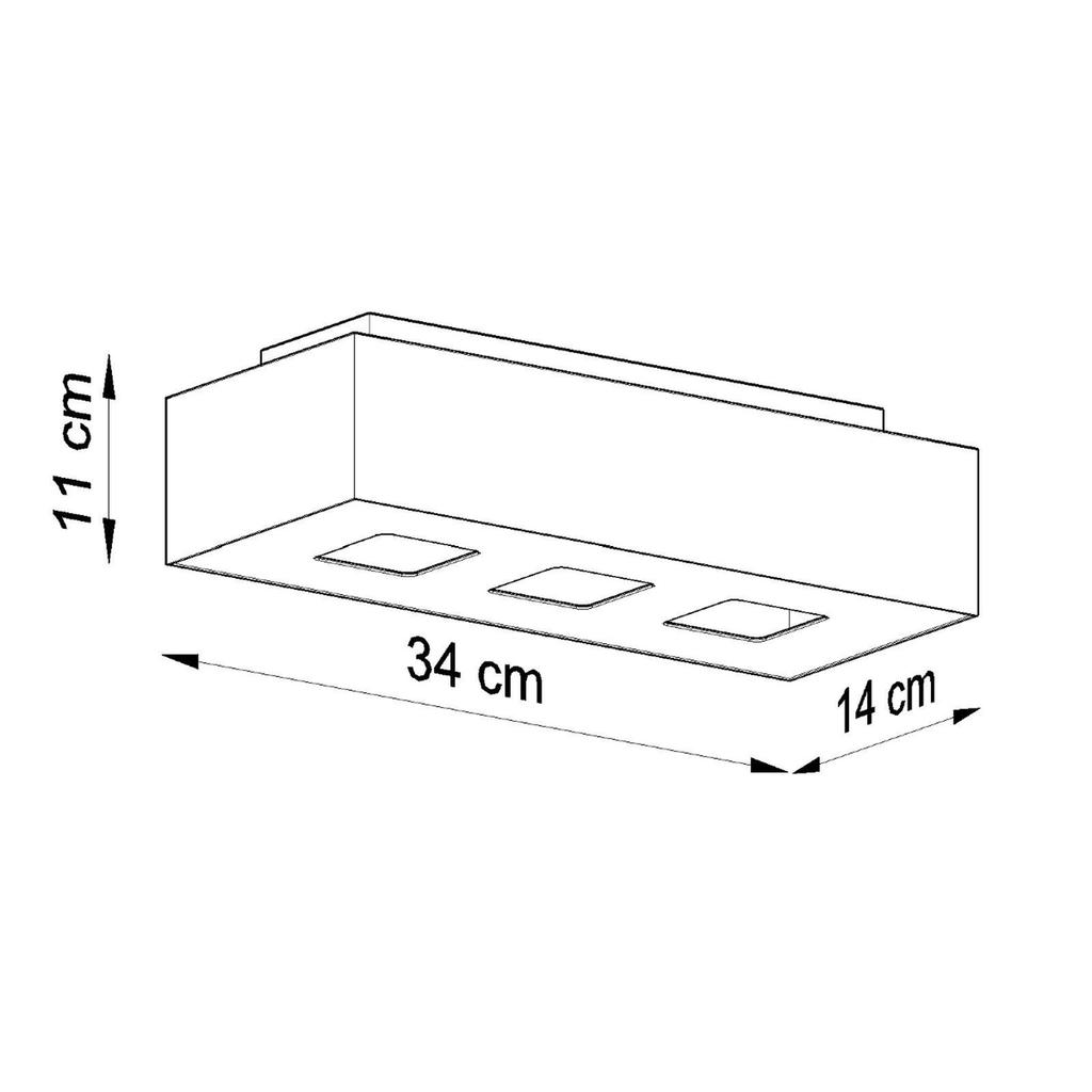 Mono 3 white ceiling lamp