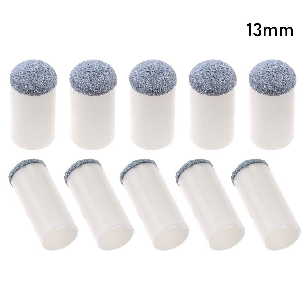 2 Packs 10pcs/pack 9/10/11/12/13mm Billiards Cue Tips Slip-on Pool Cue Stick Tip Protector Snooker