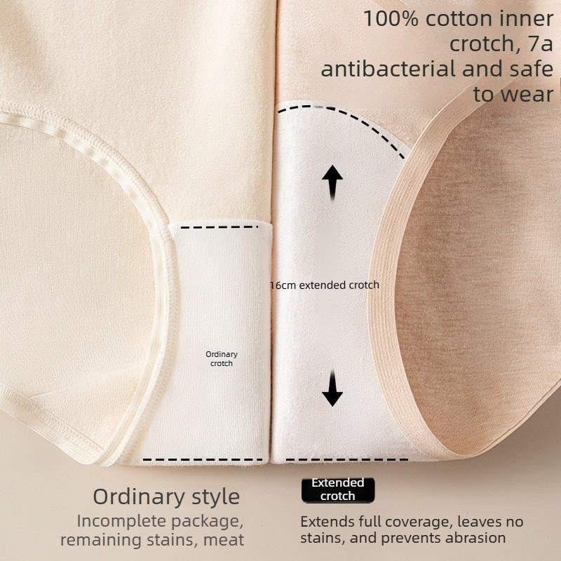 Large Size Female Spring Cotton Anti-bacterial Non-mark Low Waist V Shaped Pregnant Briefs