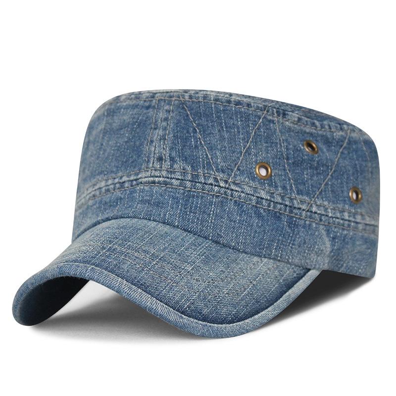 Hat Washed Do Old Denim Breathable Military Cap Outdoor Sunshade Flat Cap Leisure Duck Tongue Cap