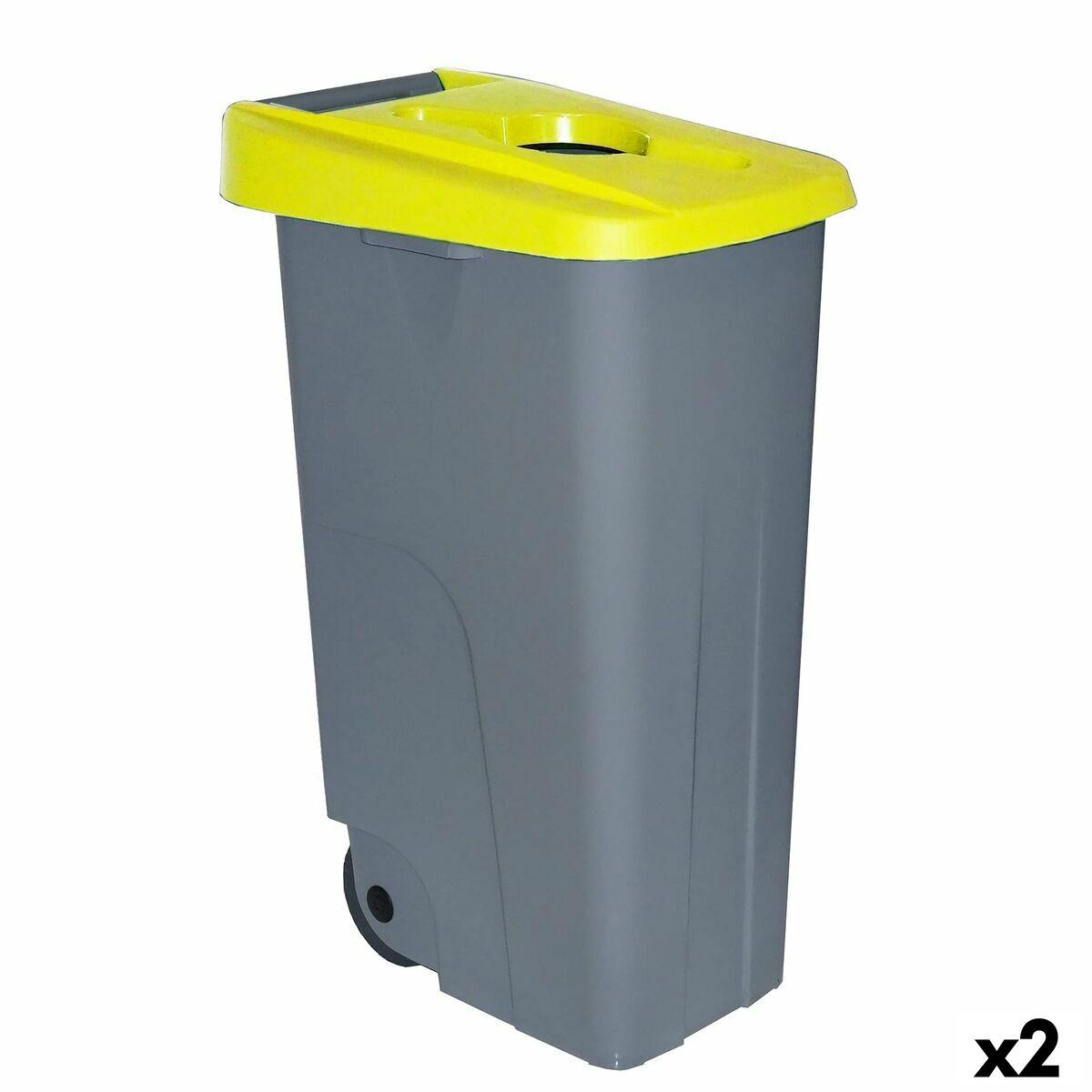 

Мусорный контейнер Denox 85 л желтый на колесах 58 X 41 X 76 см TU прозрачный
