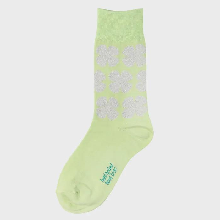 glitter clover LIME&SILVER