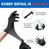100/50pcs Latex Free Black Elastic Gloves (Box) Disposable Nitrile Gloves for Housework Cleaning Car Industry Gardening Cooking