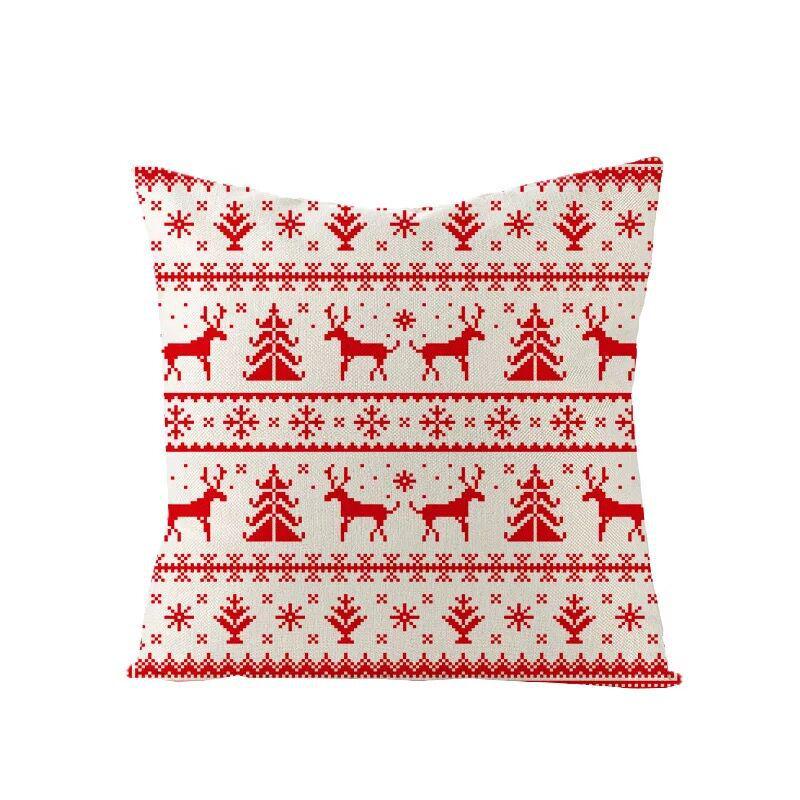Linen Christmas Pillowcase Home Christmas Sofa Pillowcase Christmas