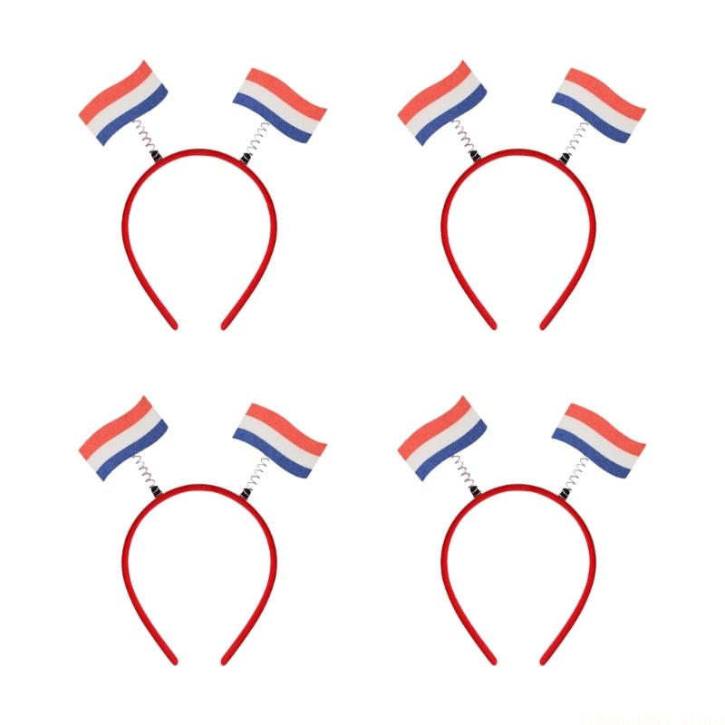 QX2E Cheerful Set Of 4pcs Team Spirit Headbands Headwears For Various Party Occasion