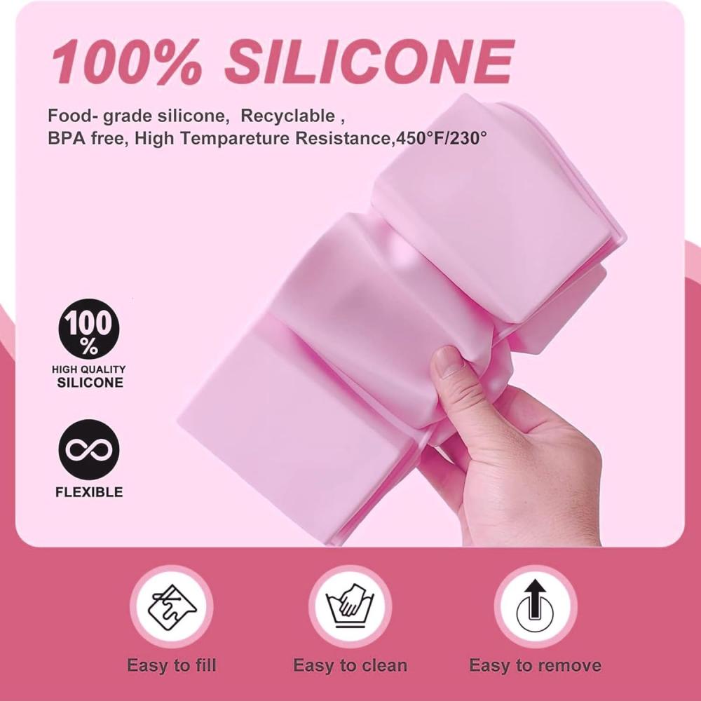 Square soap mold, 6-compartment non-stick silicone brownie pan, square mold, square silicone mold chocolate, cupcake, corn bread