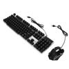 104 Key Keyboard Mouse Set Backlight USB Colorful Ergonomic Stable Backlit Keyboard Mouse Combo