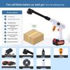 Portable Wireless Lithium Battery Car Washer: 10-Setting High-Pressure Water Gun with Six-in-One Head