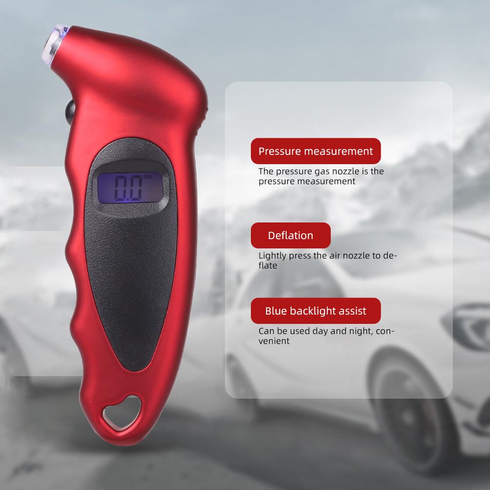 Manometro digitale per pneumatici per auto con monitoraggio digitale della pressione dei pneumatici ad alta precisione retroilluminato