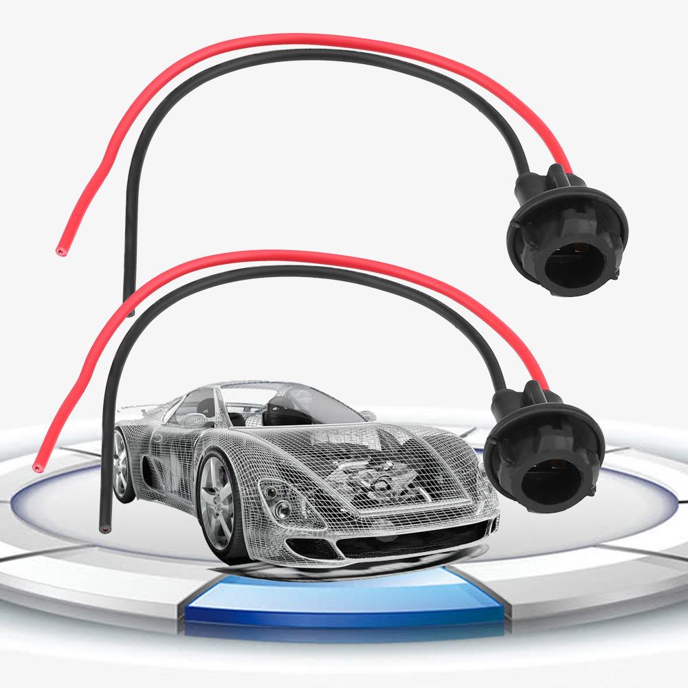 2pcs T10 W5W 168 194 Car Plug In Light Bulb Extension Socket Holder Connector Soft Rubber