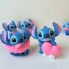 6Pcs/Set New Stitch Sweet Pink Series Cute Action Figure Doll Toy Desktop Decor Collectible Toys Girlfriend Gifts PVC Poseable Articulated Scale