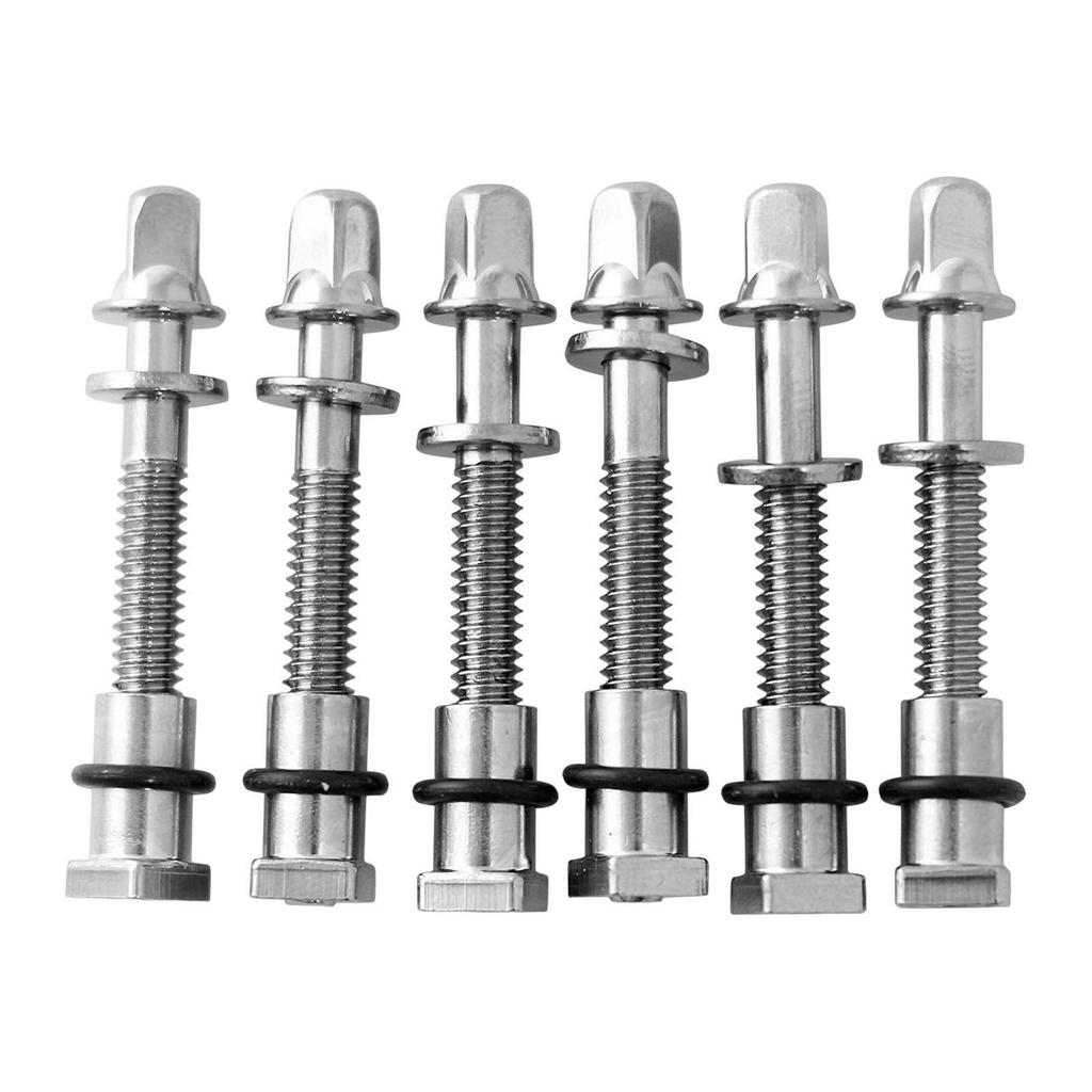 6 Pieces Drum Tension Rods Hardware for Snare Drum Spare Parts Replaces 6x60MM