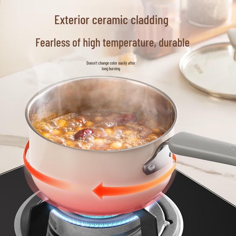 Supor 304 Stainless Steel Ceramic Milk Pot