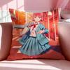 Anime B-Blue Box Cushion Cover Breathable Linen Pillowcase Summer Odorless Eco-Friendly Invisible Zipper Washable
