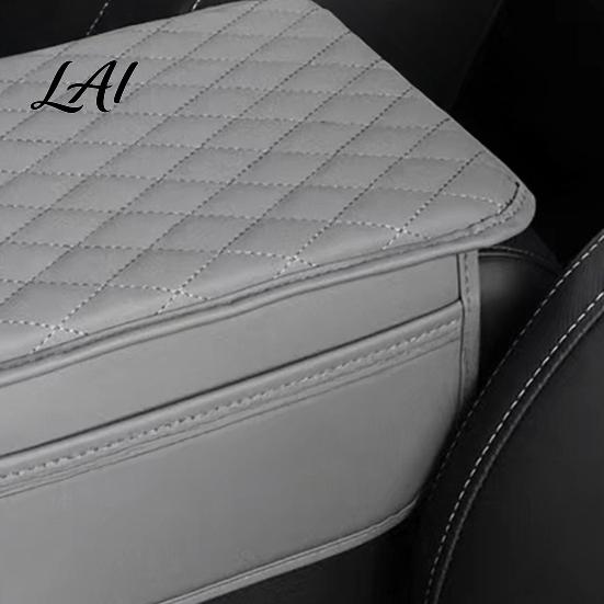Auto Armrest Box Mat Car Center Console Cover Faux Leather Cover for Car Interior Protection Accessories Universal Middle Cushion with Side Storage