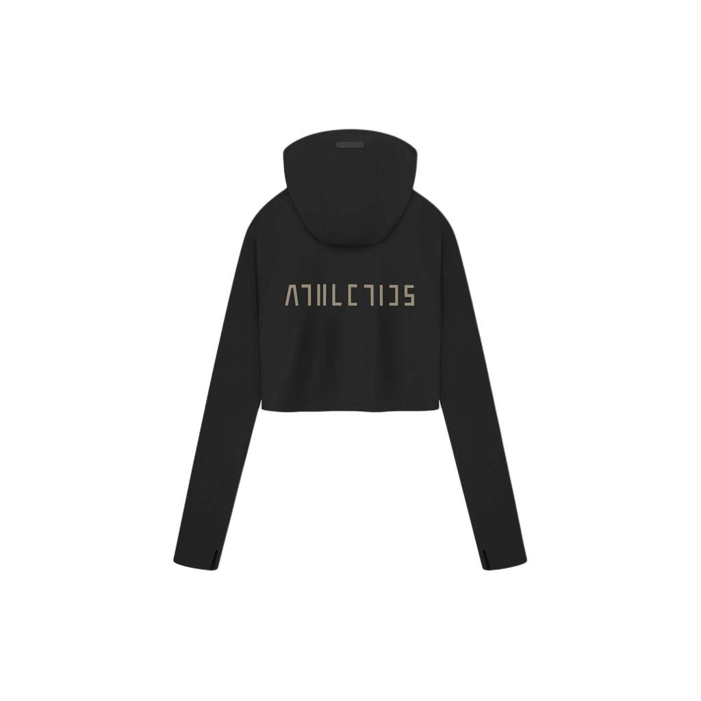 adidas X Fear Of God Athletics Base Layer Crop Hoodie Black Women Tops IN5899