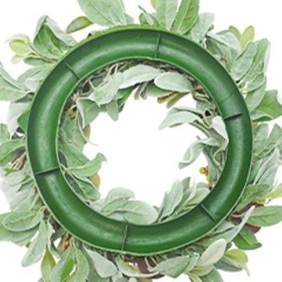 Herbstkranz für Haustür Herbst Künstlicher Kranz mit Lammöhrchen Blättern Eukalyptusblättern für Innen Außen Bauernhaus Wand Fensterdeko