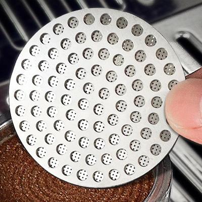 Coffee Puck Stainless Steel Coffee Filter Screen Reusable Mesh Filter Professional Accessories For Kitchen Home Commercial Cafe