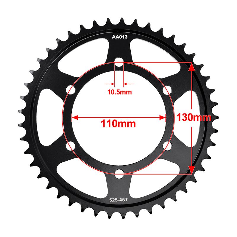 525 42T 43T 44T 45T 46T Rear Sprocket Gear Wheel Cam For Suzuki Road GSX-R600 GSXR 750 GSXR1000 2011-