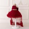Baby Mädchen Tüll Pageant Kleid Ärmellos Pailletten Schleife Prinzessin Stil 1-3 Jahre Alt Party Taufe Hochzeit