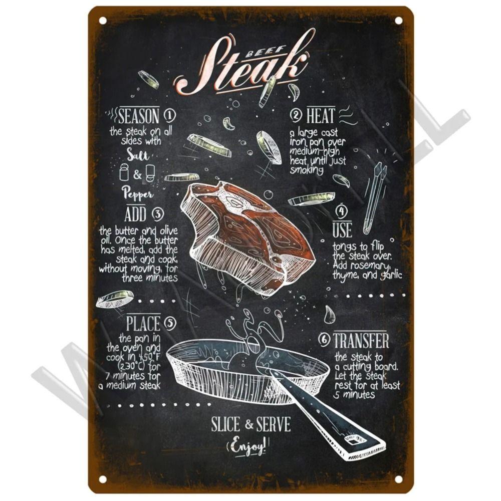 Funny Tin Sign for Kitchen Restaurant Home Decor Metal Plaque 20x30cm