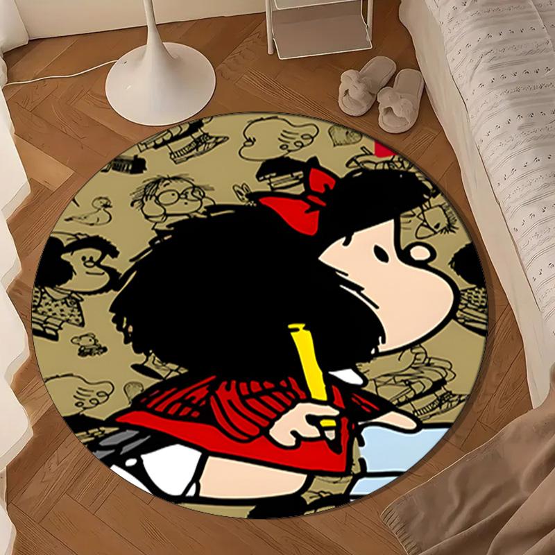 Colorful Mafa-lda Portrait Round Rug for Livingroom,Bedroom, Palyroom, Chair Rug, Area Rug, Circle Carpet, Large Size Fan Christmas Gift