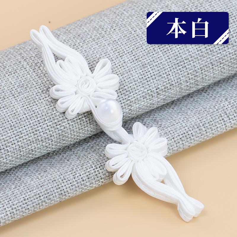 5 Pair Chinese Bowknot Buttons Satins Fabric Closures Button DIY Craft for Cheongsam Chinese