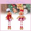 Charming Handmade Christmas Gingerbread Man Doll Decorative Figurine For Holiday Cheer