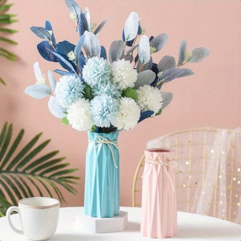 Imitation Flower Plastic Vase Unique Paper Folding Modeling Modern Origami Vase Home Indoor Scene Decor Tabletop Ornament