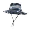 Summer mesh breathable bucket hat camouflage big brim visor hat men's outdoor mountaineering fishing sun protection Benny hat