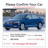 for Volkswagen VW Passat B8 2015~ 2016 Metallic Black Door Handle Cover Trim Car Cap Accessories Styling Stickers Decoration