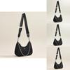 Classic Black Chain Bag For Women Stylish Hobo Shoulder Handbag With Waterproof Nylon