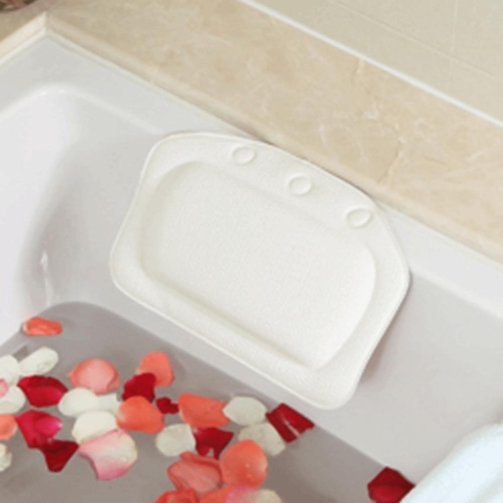 

New PVC Neck Bathtub Cushion 21*31cm Soft SPA Bath Pillow with Suction Cup Neck Support Bathroom Supplies for Bath Time белый