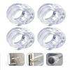 4PCS Clear Door Knob Protector Cover Mute Transparent Handle Bumper Anti Collision Wall Protection Cushion Home Improvement