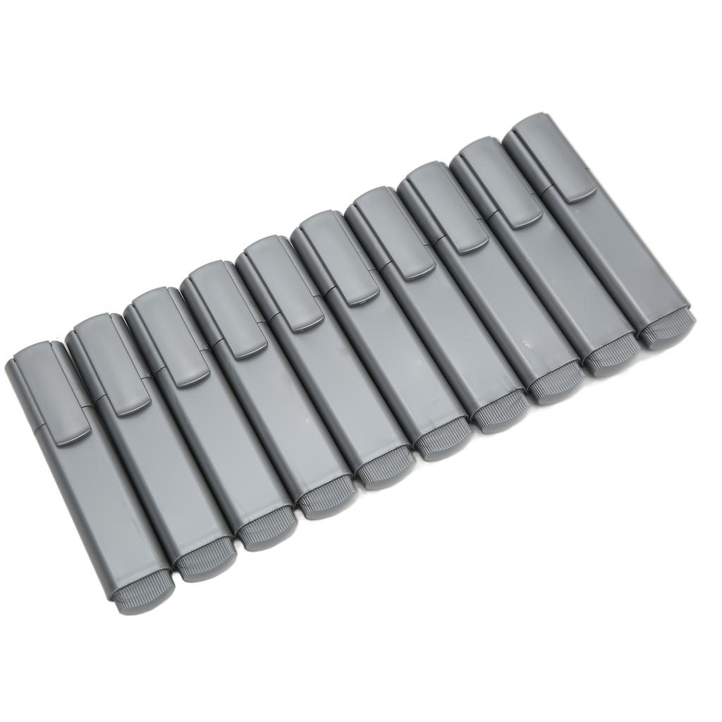 10Pcs Highlighter Metallic Color Odorless Uniform Color Ergonomic Design Stain Repellent Fadeless
