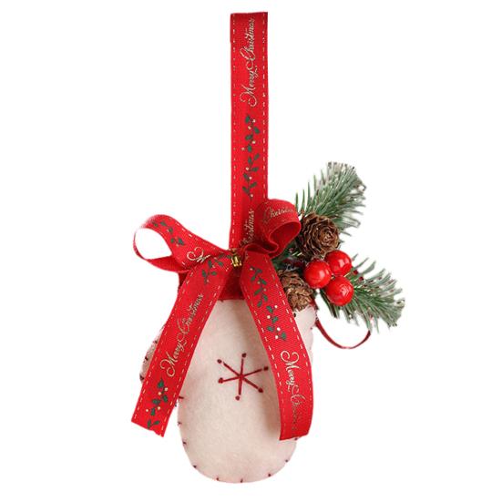 Christmas Ornament Small Boot Mitten Santa Snowman Gingerbread Man Xmas Tree Hanging Ornament Holiday Decorative Car Pendant for Wall Window Decor