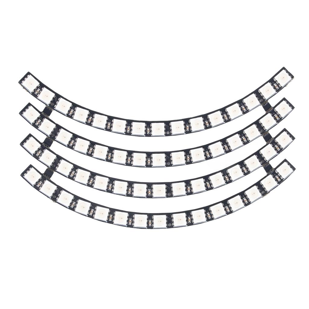 60 Bits LED Lamp Board WS2812 5050 RGB Round Light Module for Home Room Decoration Support Microcont