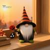 Handheld Pompoen Decoratie Halloween Kabouters Pluche, Handgemaakte Kabouter Decoratie, Dwerg Elf Ornamenten voor Verzameling Set Gelaagde Dienblad Huis Tafel