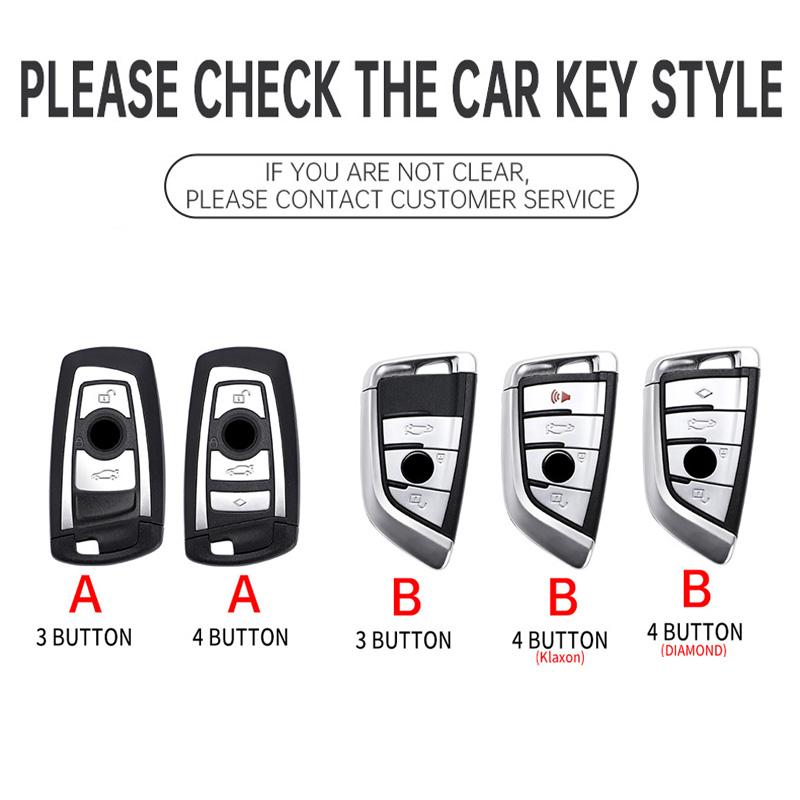 For Bmw X5 F15 X6 X5M X6M F16 G30 3 5 7 Series G11 X1 F48 F39 X3 F10 F20 F30 F40 E90 E92 E93 Metal Car Key Cover Fob Case Shell
