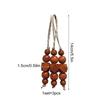 1Set Ornament Party Decoration Hanging DIY With Wood Beads Heart Jute Rope Tassel Craft Christmas Tree Heart Shape